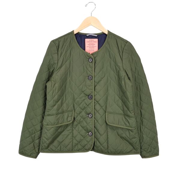 J.Crew Signature Puffer Quilted Lightweight Lady Jacket Olive Green Size 8 - Picture 1 of 7